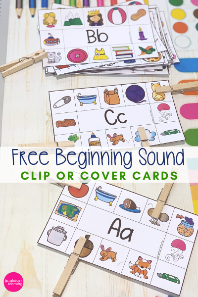 FREE Beginning Sound Clip Or Cover Cards | Laughing & Learning